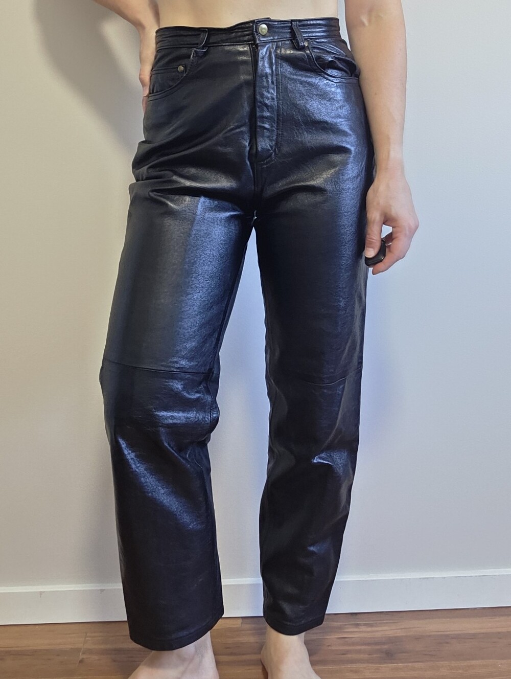 Vintage Leather Daniel Hechter High Rise Pants